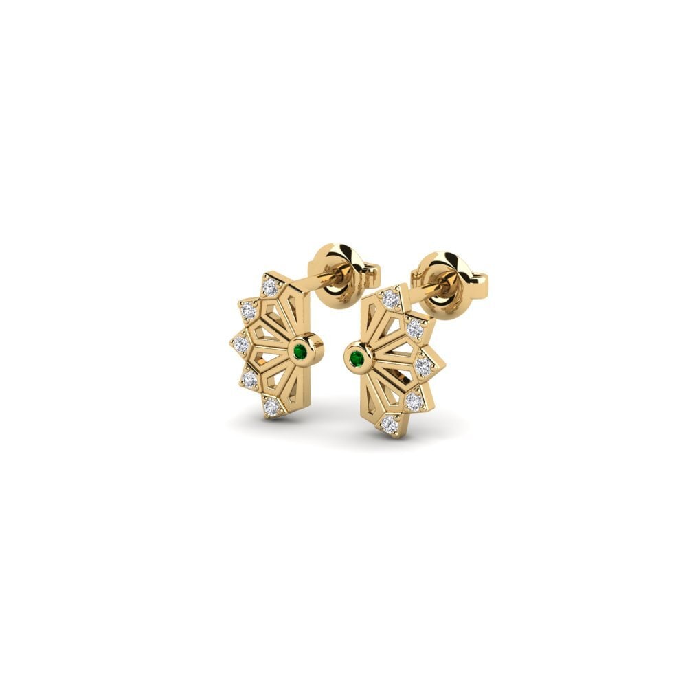 Zircônia Verde Brincos Feminino Shirane