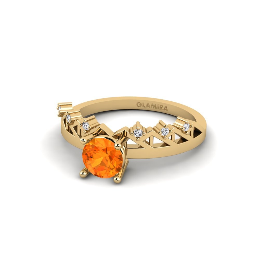 Orange Sapphire Ring Skera
