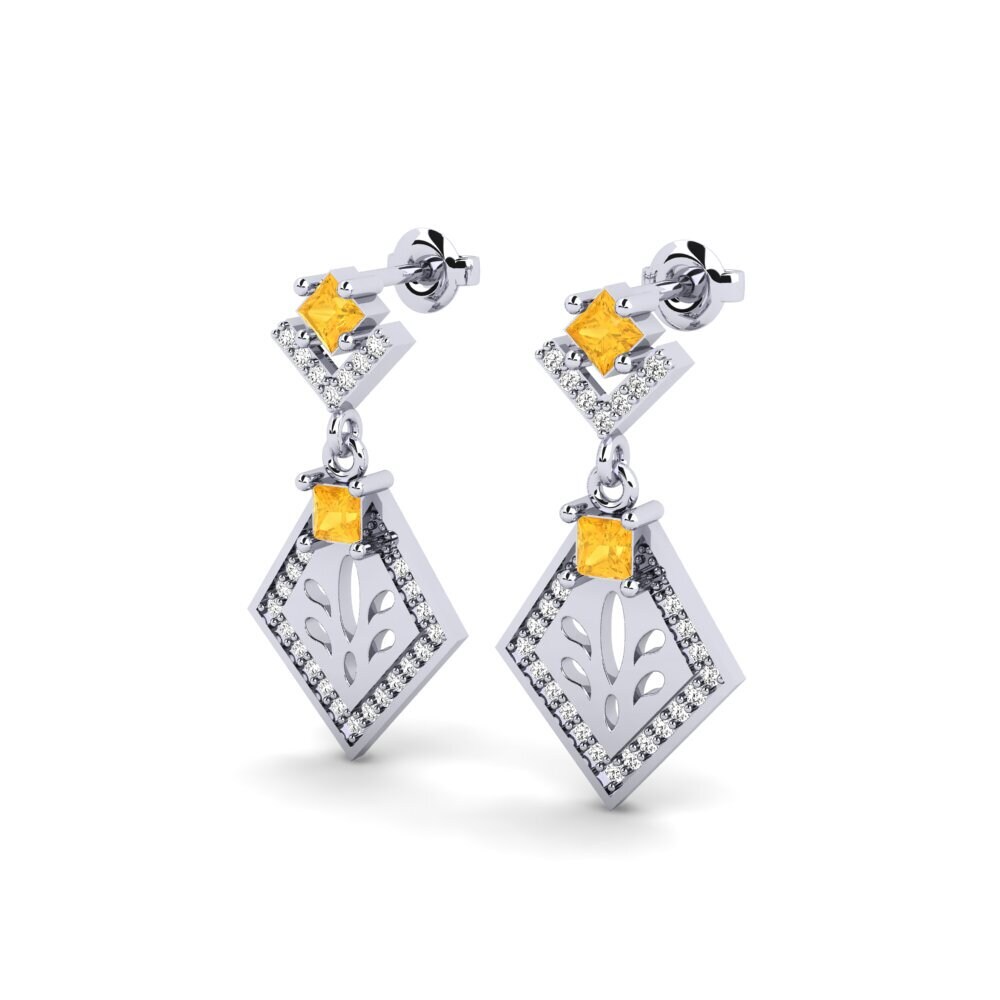 Oro Bianco 375 Citrino Orecchino da donna Snije