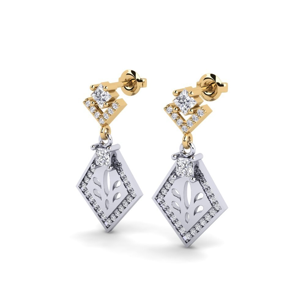 Weiß & Gelbgold 585 Damen ohrring Snije