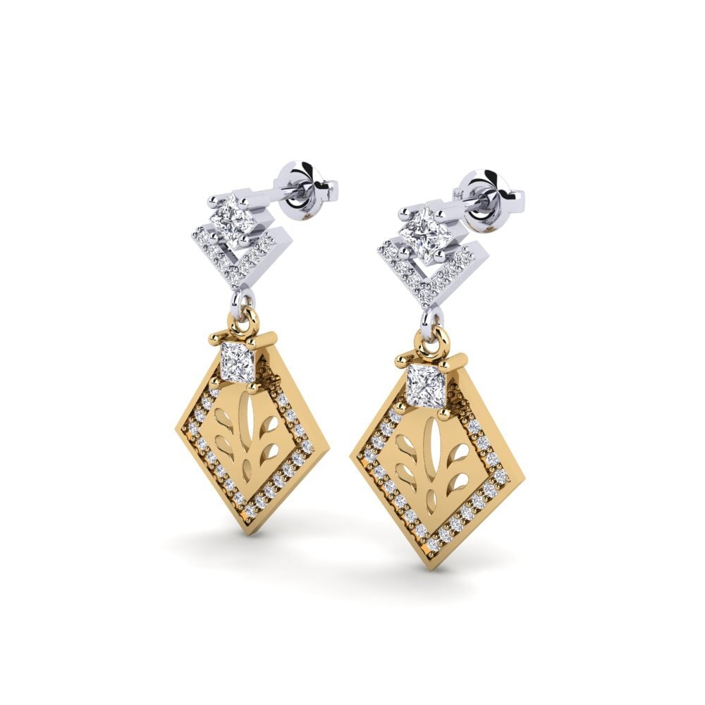 14ct Yellow & White Gold Women's Earring Snije