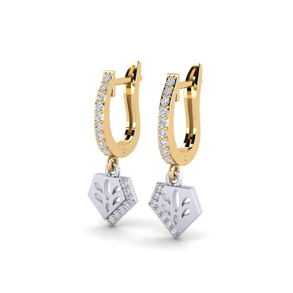 14ct Yellow & White Gold Women's Earring Sugu