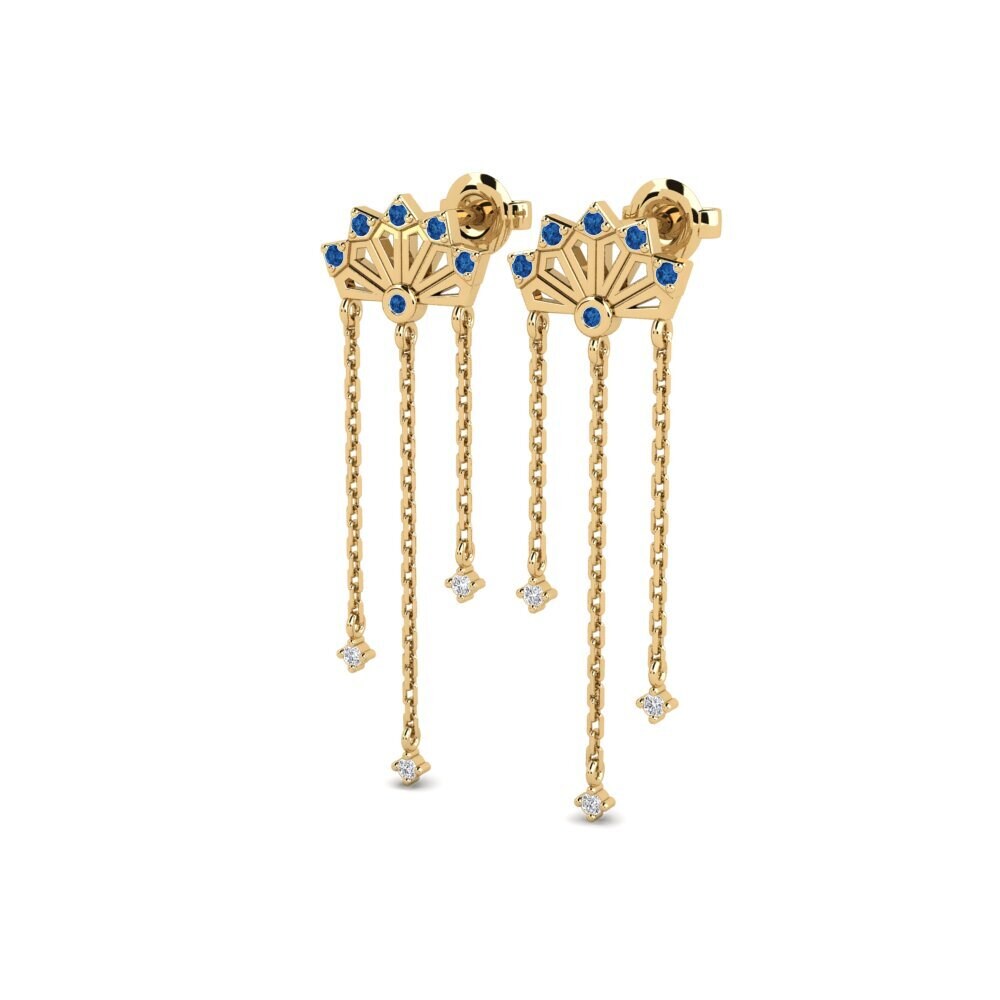 sapphire-zirconia Women's ต่างหู Tsubaki