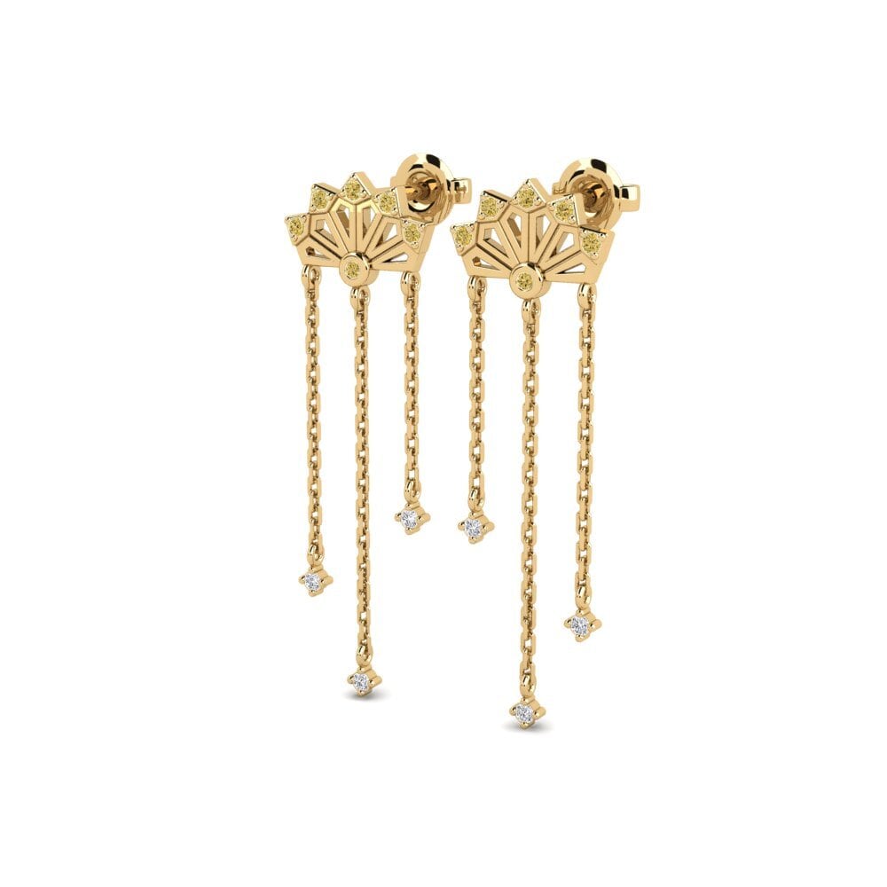 Yellow Diamond Women's Earring Tsubaki