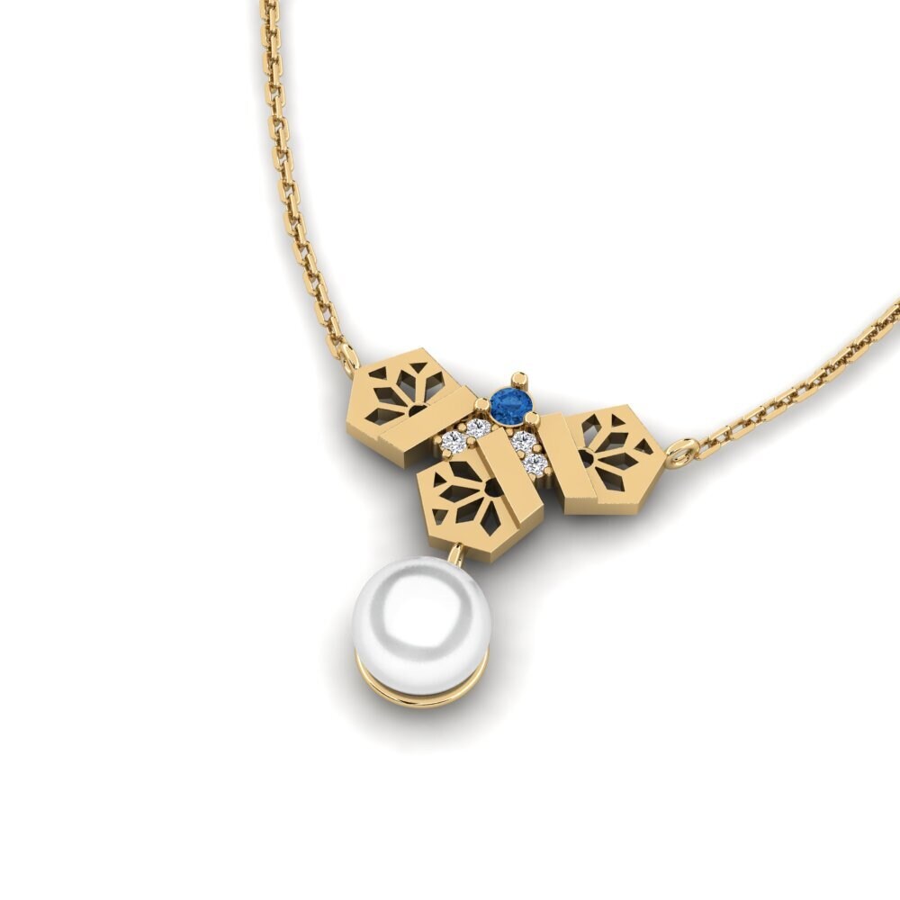 Dark Blue Zirconia Women's Necklace Txiav