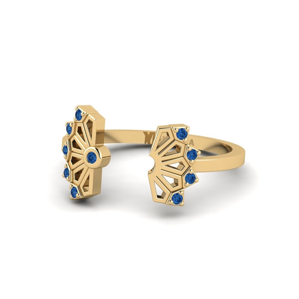 Circonita Azul Oscuro Anillo Bandai