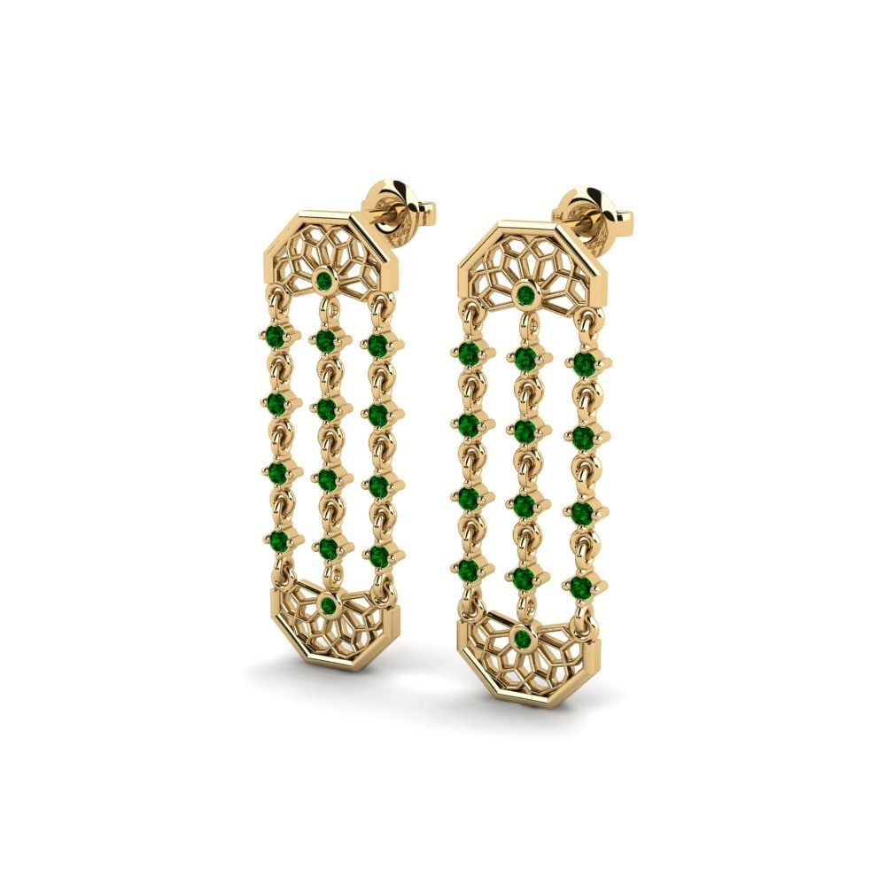 Circonita Verde Pendiente de mujer Ibukiyama