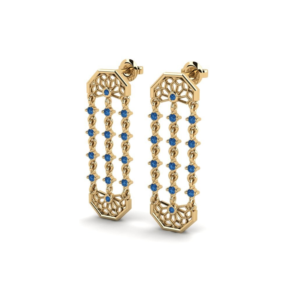 sapphire-zirconia Women's ต่างหู Ibukiyama