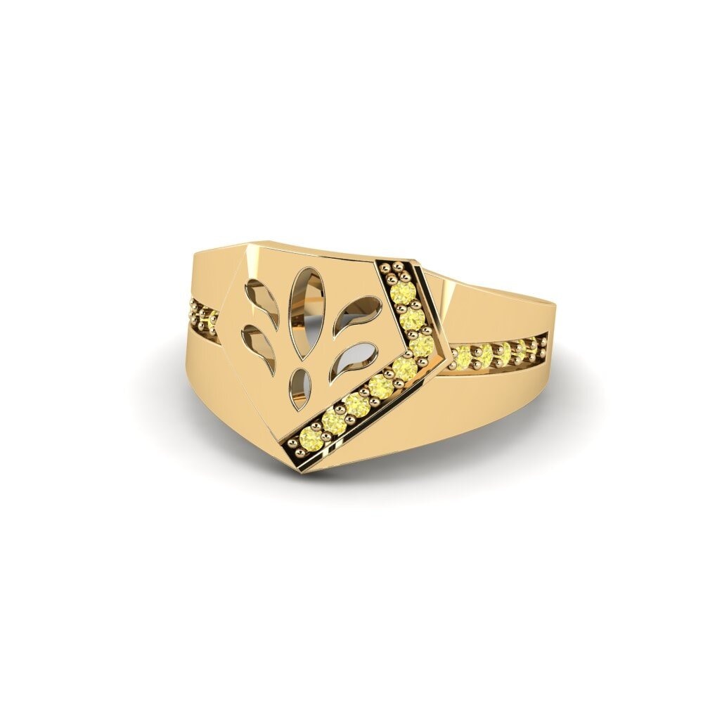 Zafiro amarillo Anillo meñique Magana