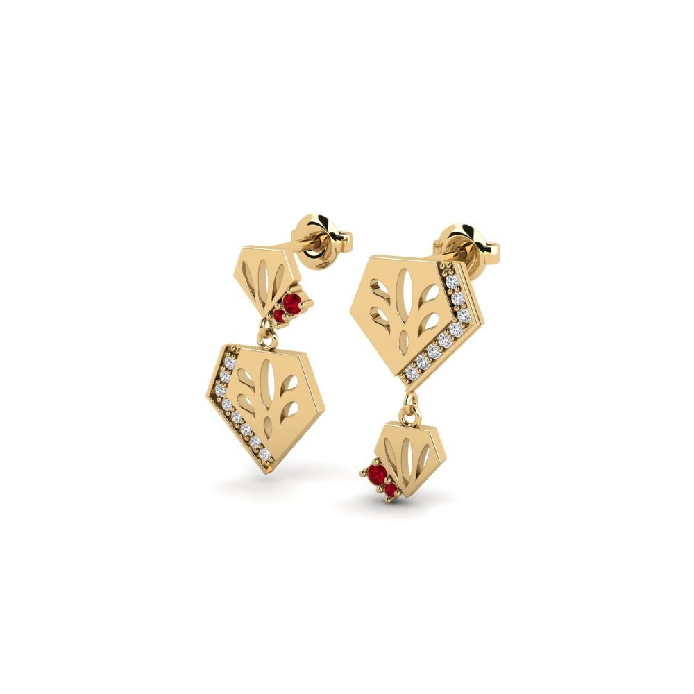 ruby-zirconia Women's ต่างหู Moja