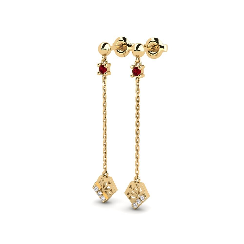 ruby-zirconia Women's ต่างหู Moztu