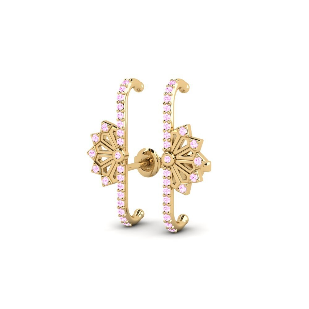 Safira Rosa Brincos Feminino Nadeshiko