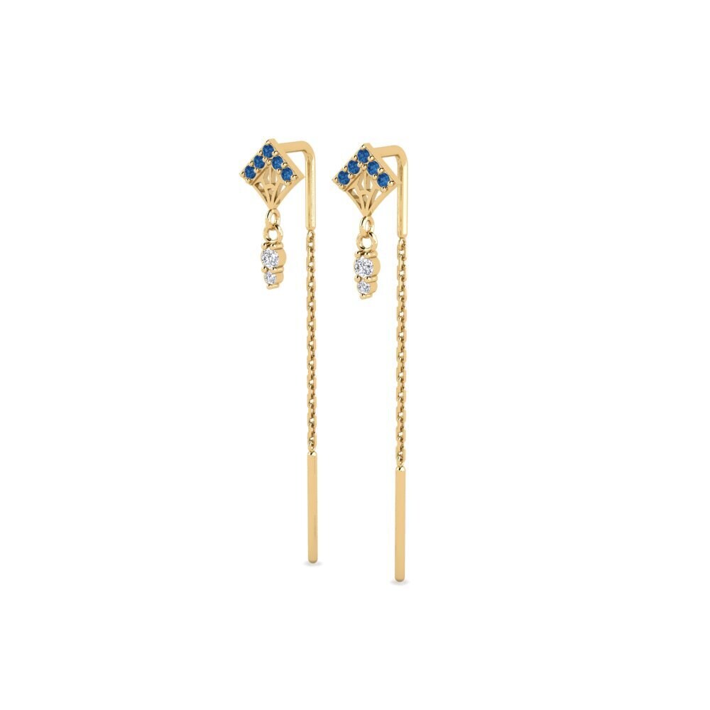 sapphire-zirconia Women's ต่างหู Okta