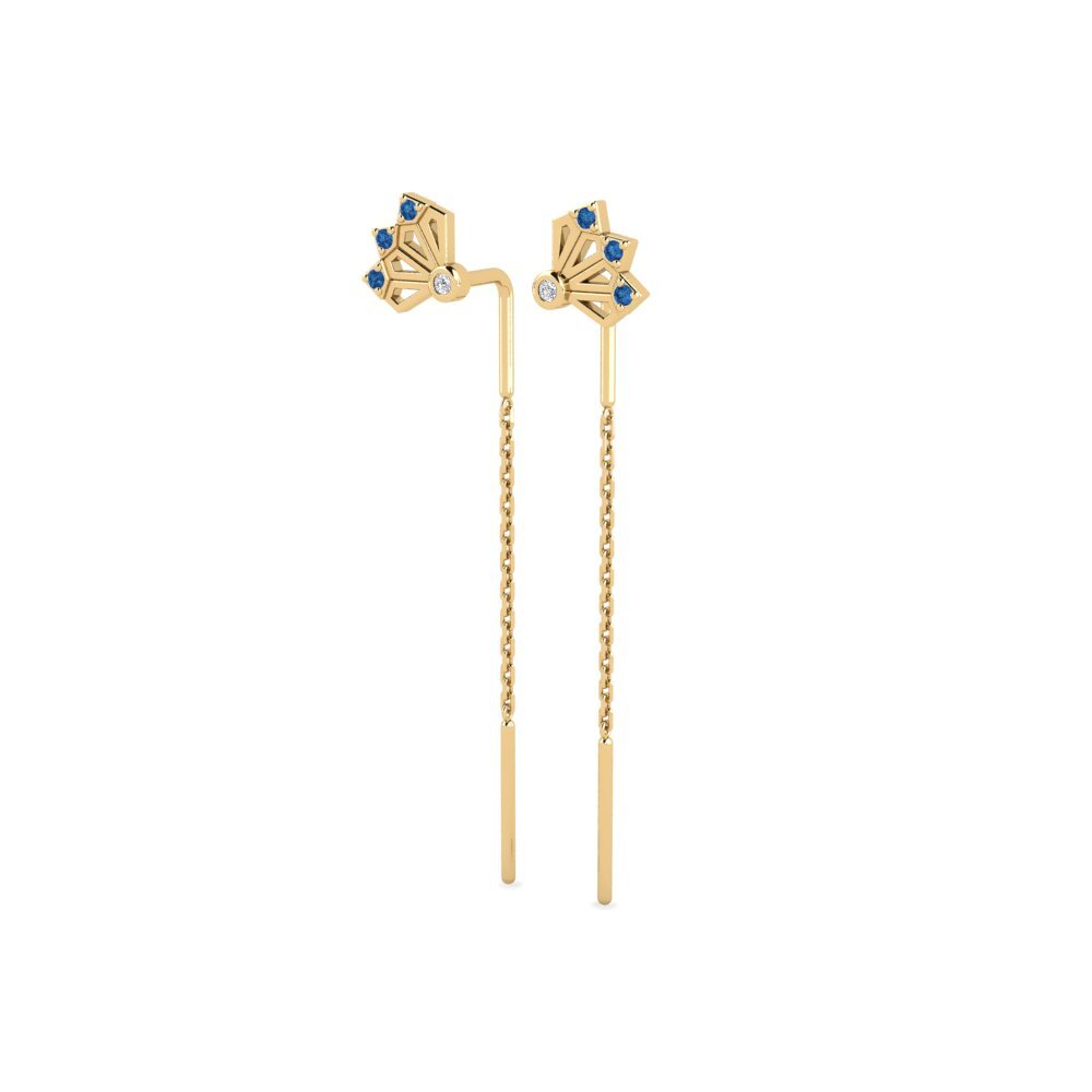 sapphire-zirconia Women's ต่างหู Ominesan