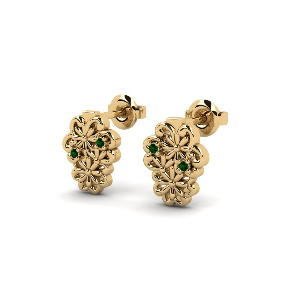 Zircônia Verde Brincos Feminino Rosenlunds