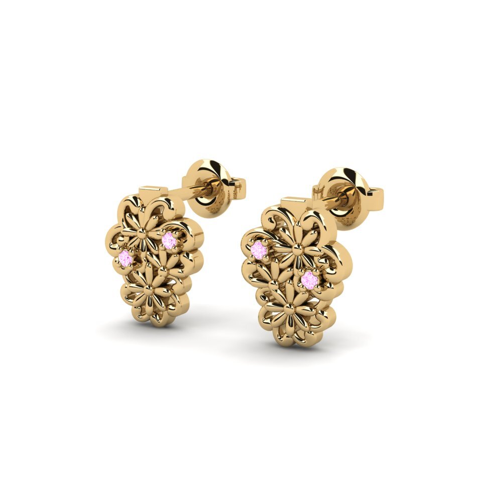 Safira Rosa Brincos Feminino Rosenlunds