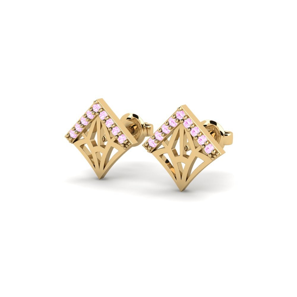 Safira Rosa Brincos Feminino Vzor