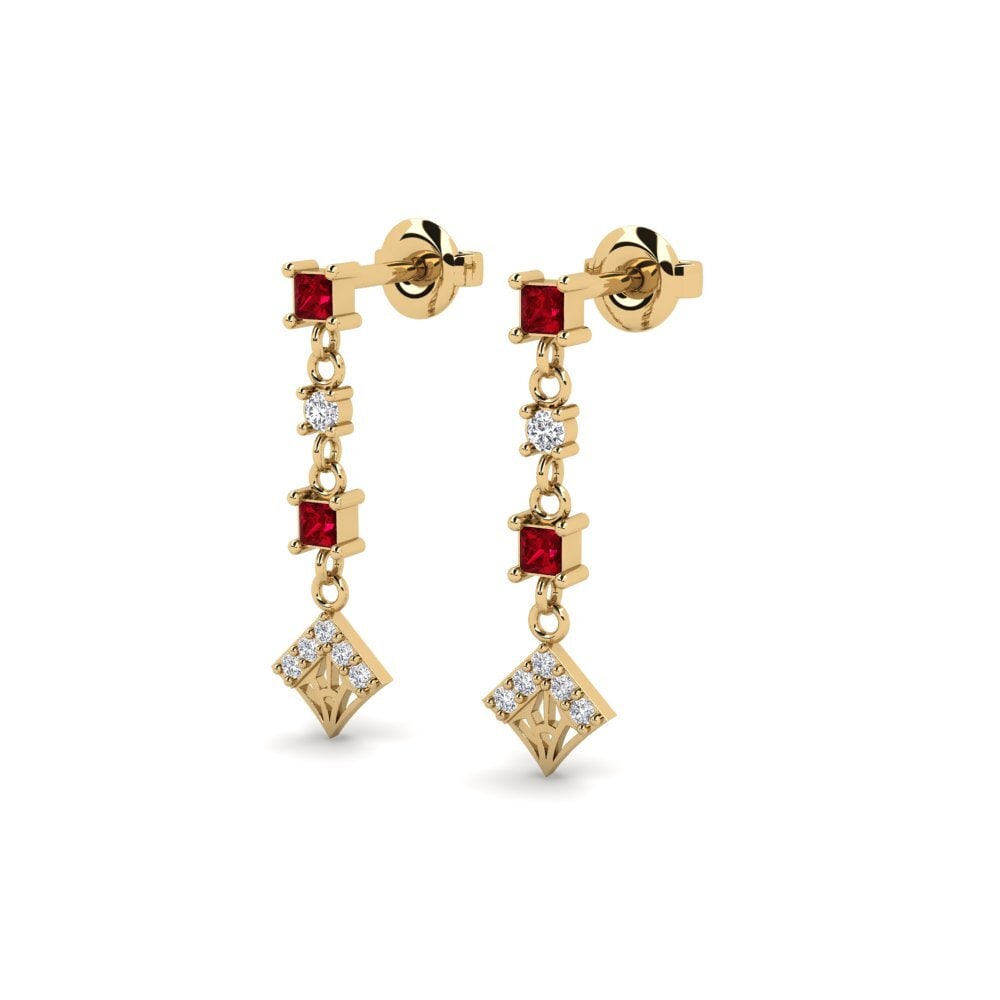 ruby-zirconia Women's ต่างหู Yinye - A