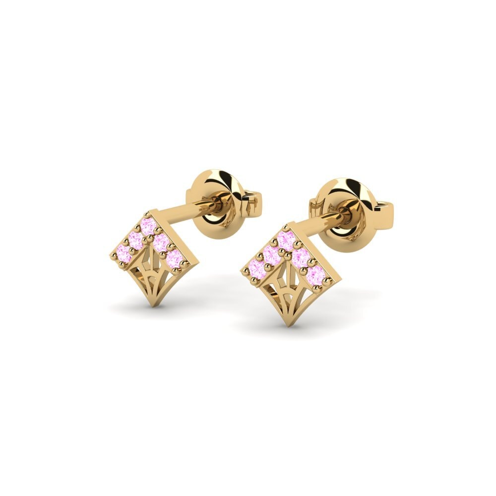 Safira Rosa Brincos Feminino Yinye - B