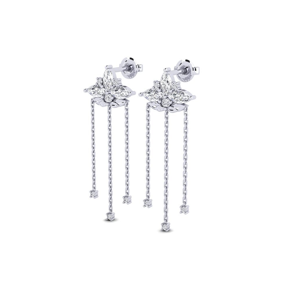950 Palladium Damen ohrring Alcurnia