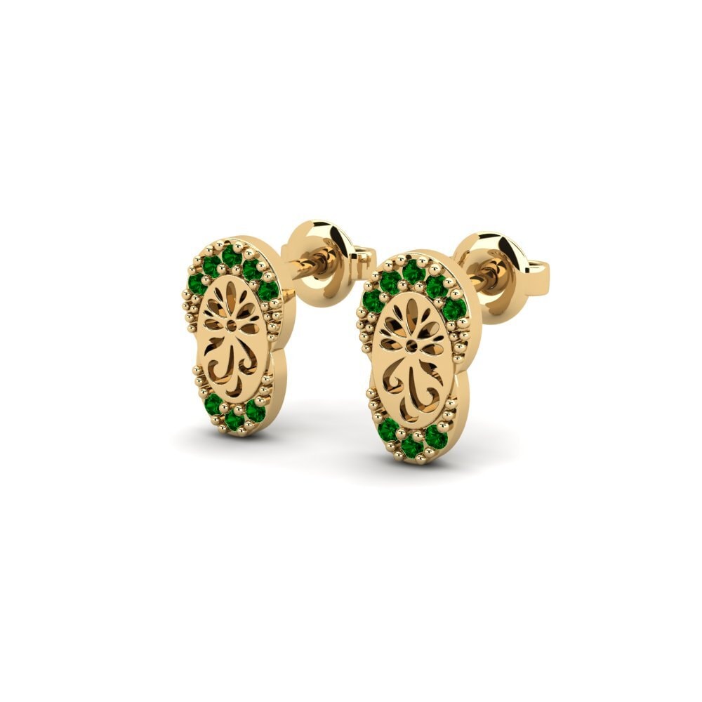 Zircônia Verde Brincos Feminino Anyonga