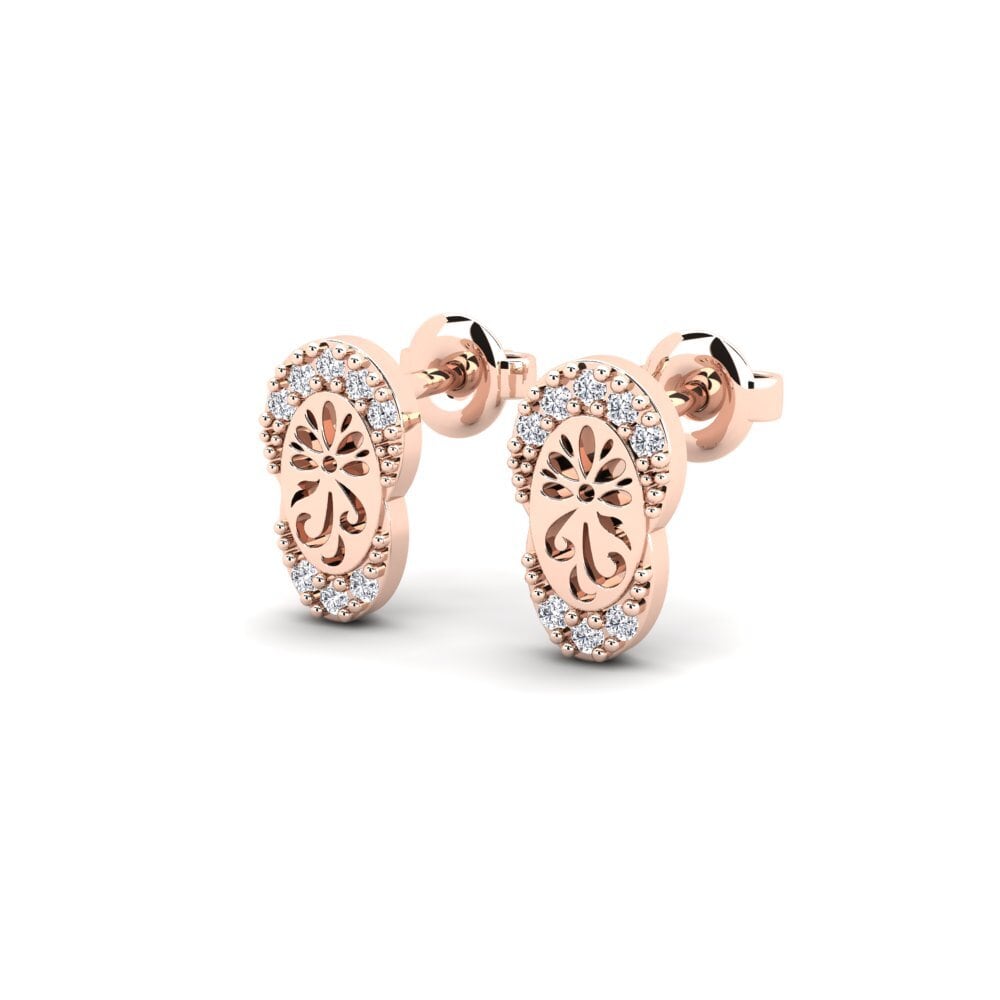 14k Oro Rosa Pendiente de mujer Anyonga