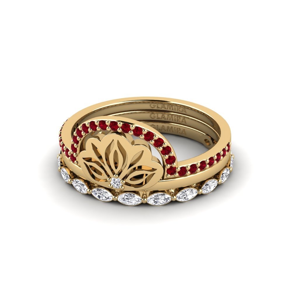 Circonita Roja Anillo Atura - SET