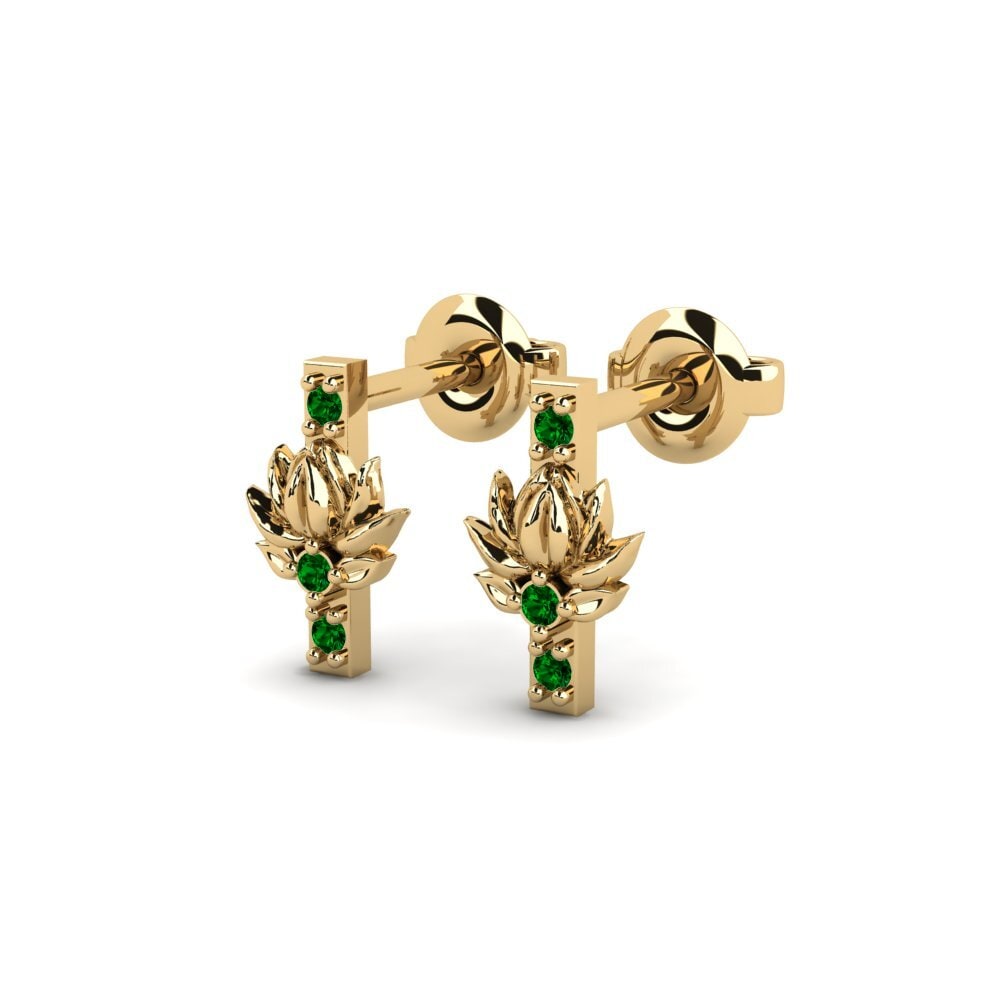 Zircônia Verde Brincos Feminino Avskild
