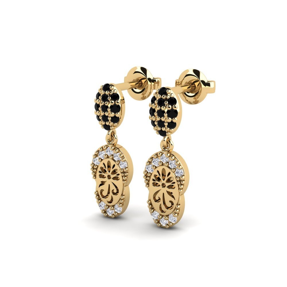 Diamante Negro Pendiente de mujer Bagol