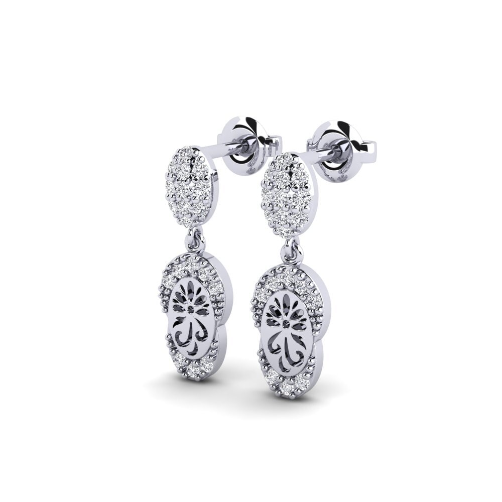 950 Palladium Damen ohrring Bagol
