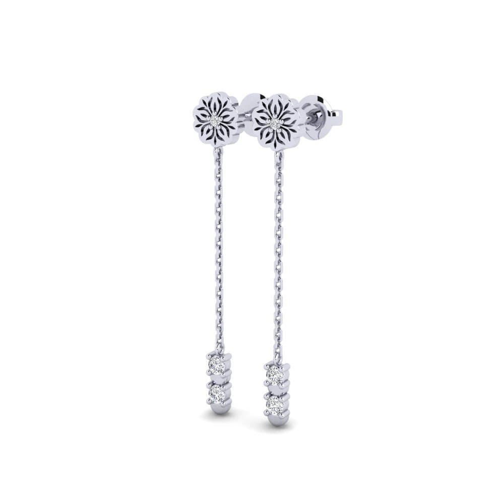 950 Palladium Damen ohrring Barnah