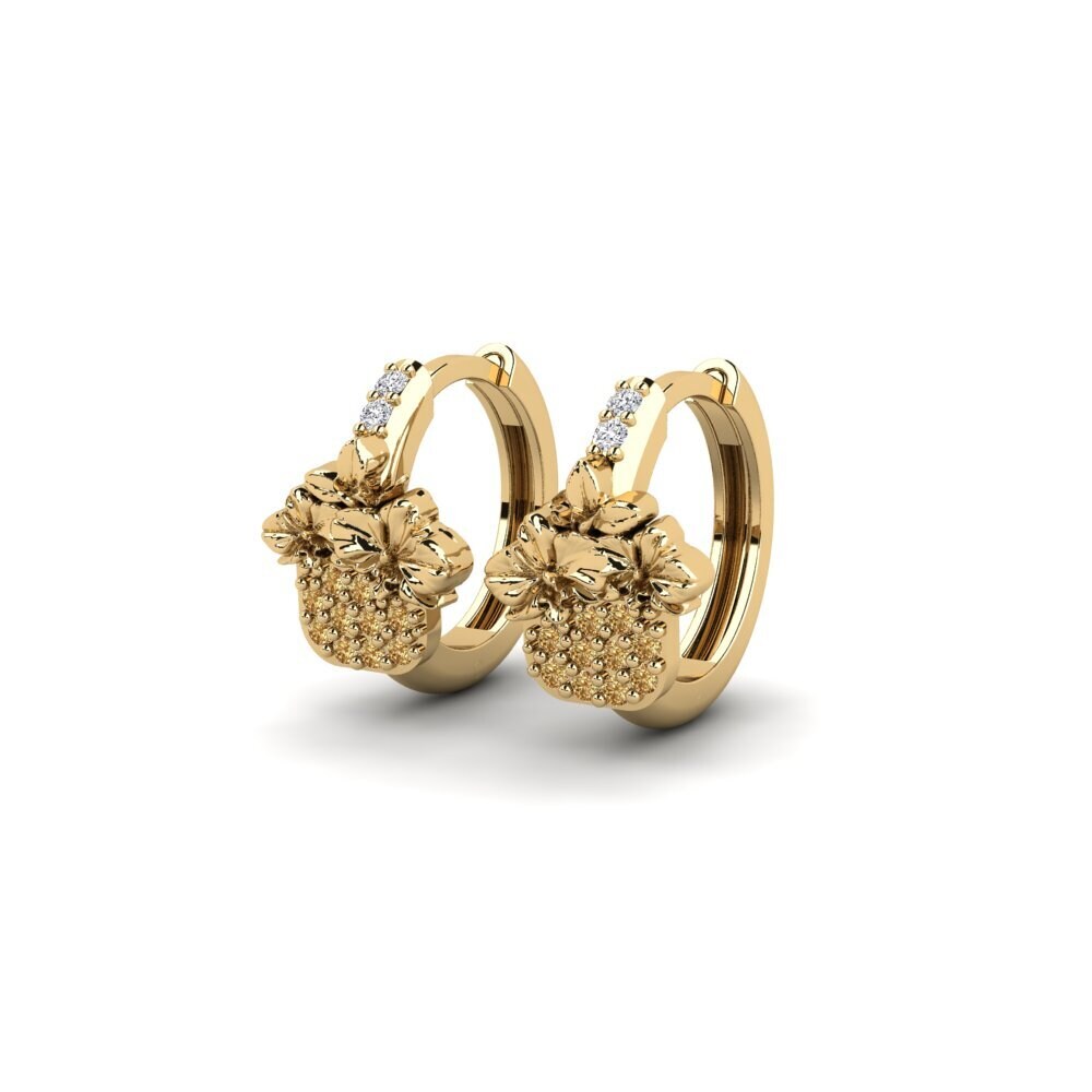 Brown Diamond Women's Earring Battery