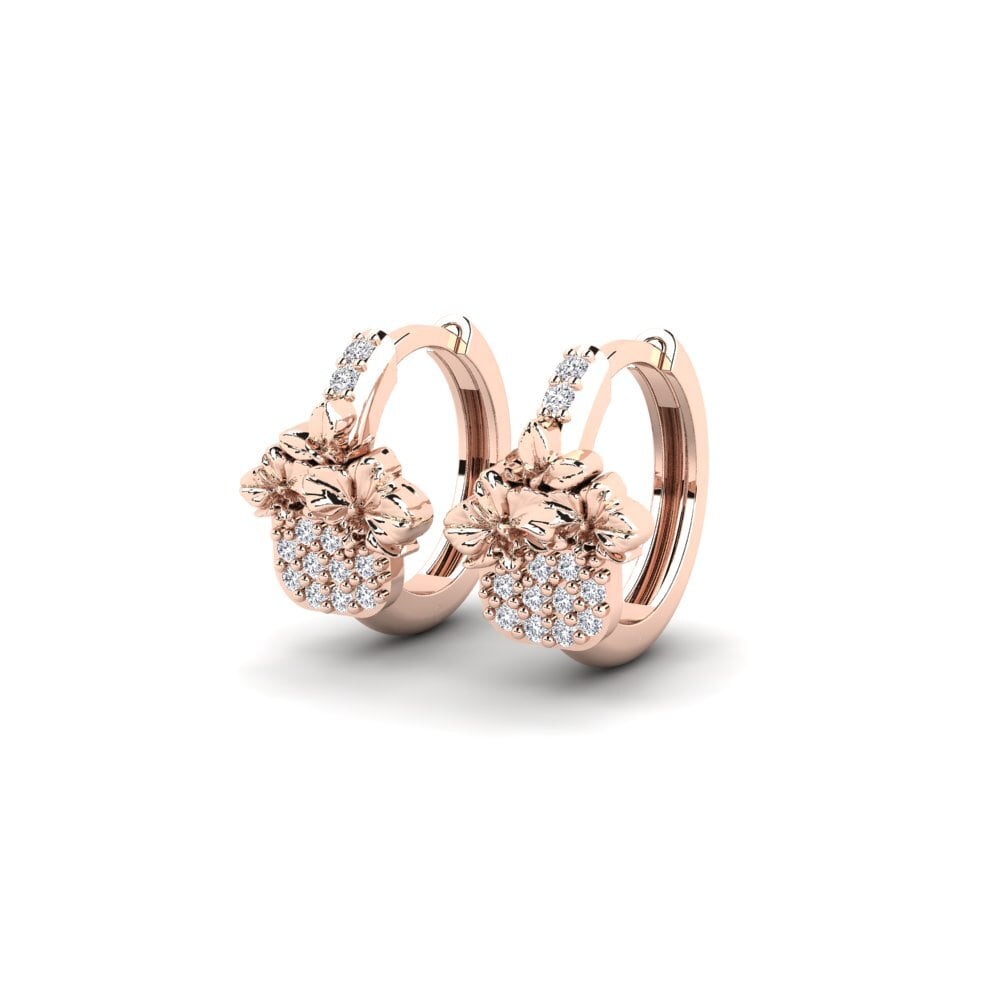 14k Oro Rosa Pendiente de mujer Battery