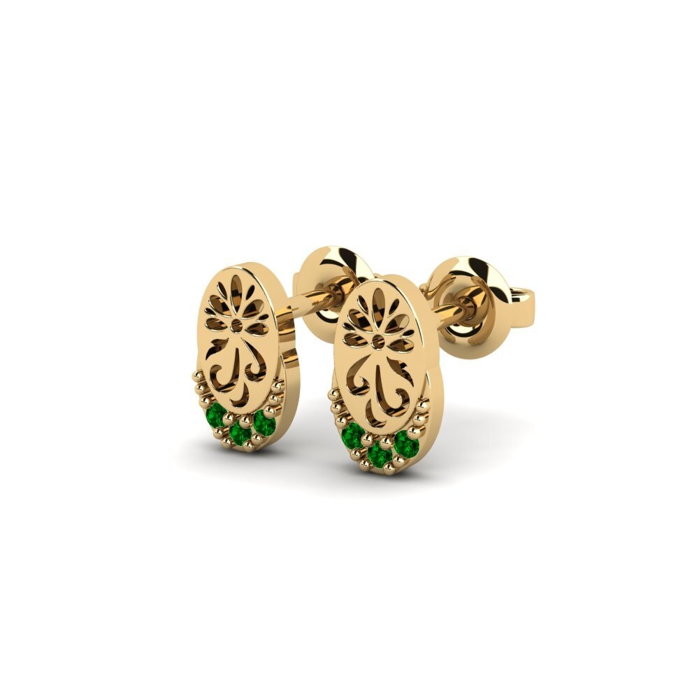 Zircônia Verde Brincos Feminino Bleunienn