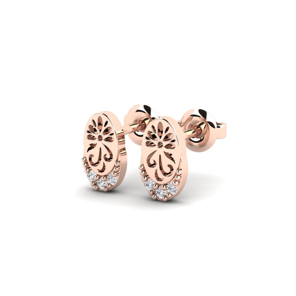 14k Oro Rosa Pendiente de mujer Bleunienn
