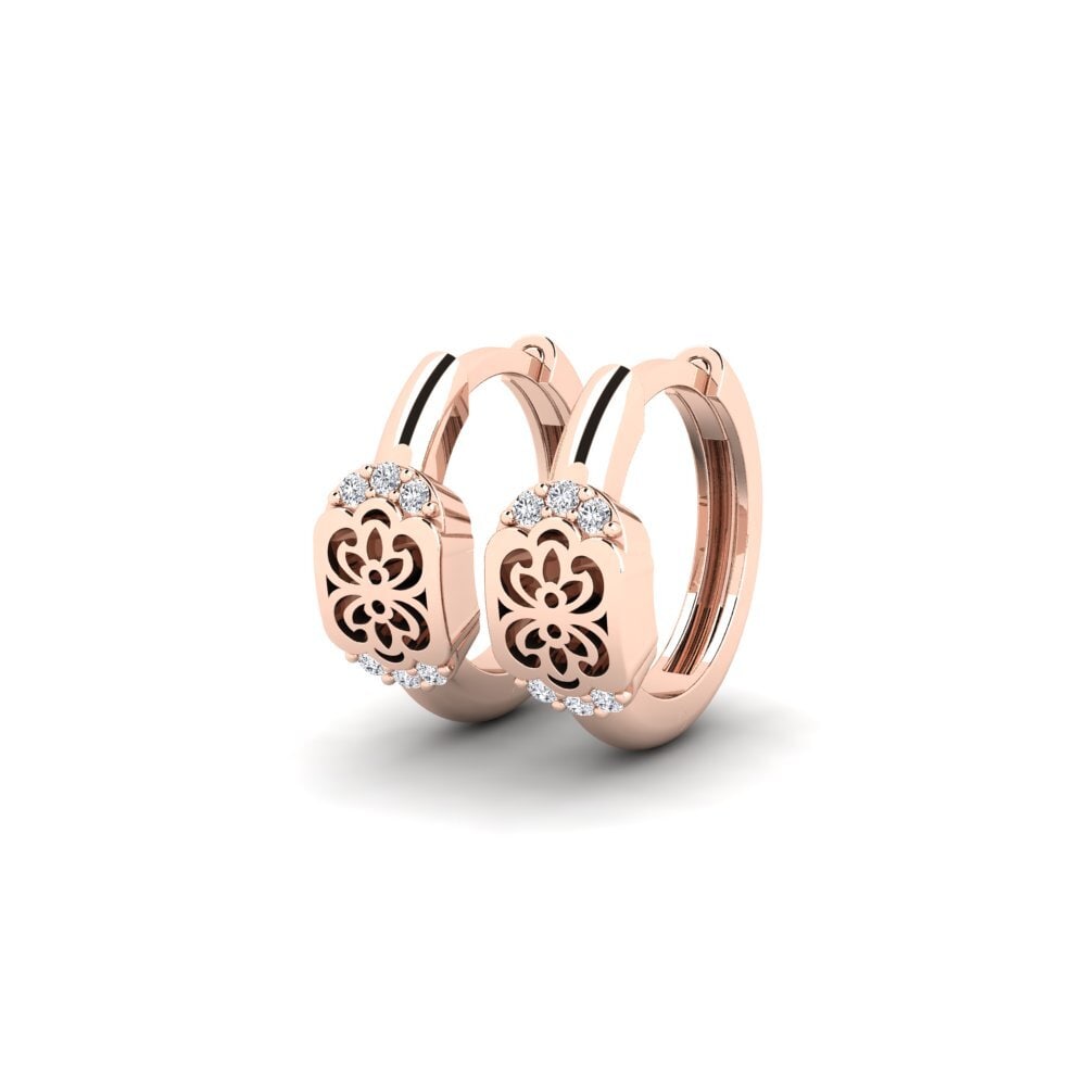 14k Oro Rosa Pendiente de mujer Blodyn