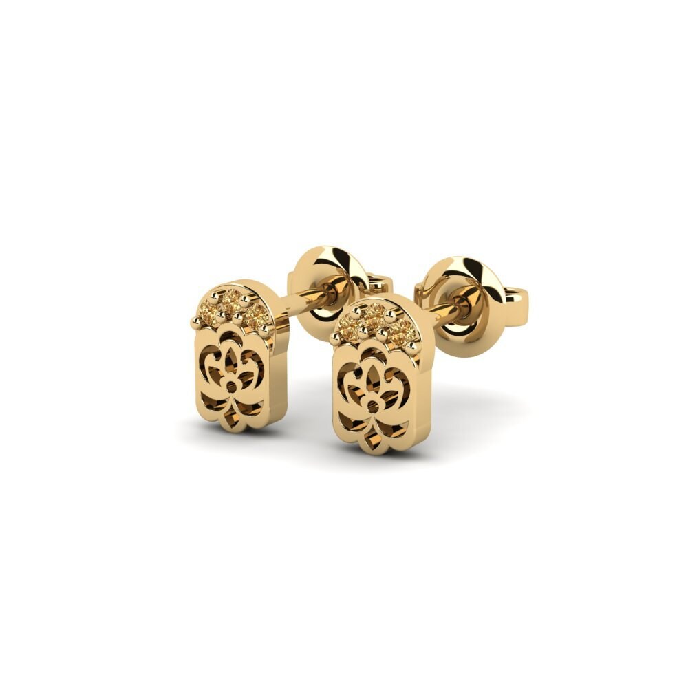 Brown Diamond Women's Earring Blomsts