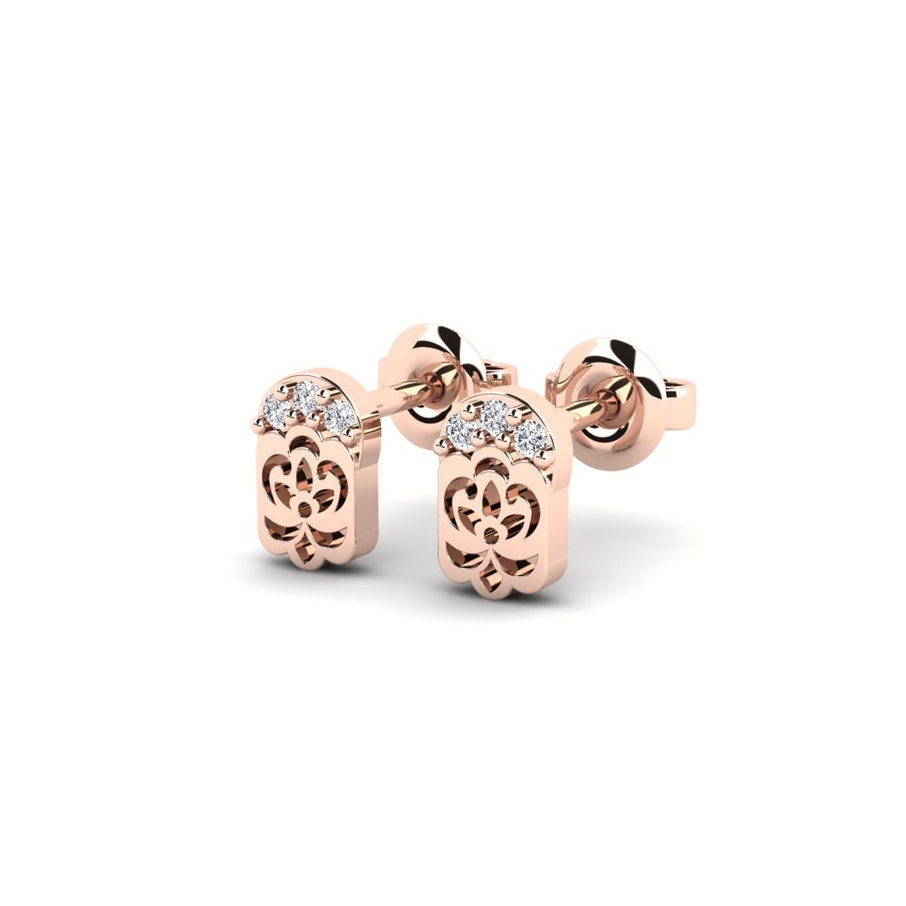 14k Oro Rosa Pendiente de mujer Blomsts