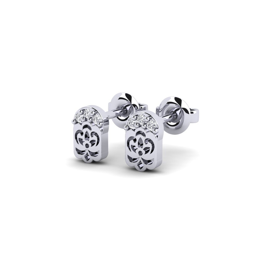 950 Palladium Damen ohrring Blomsts