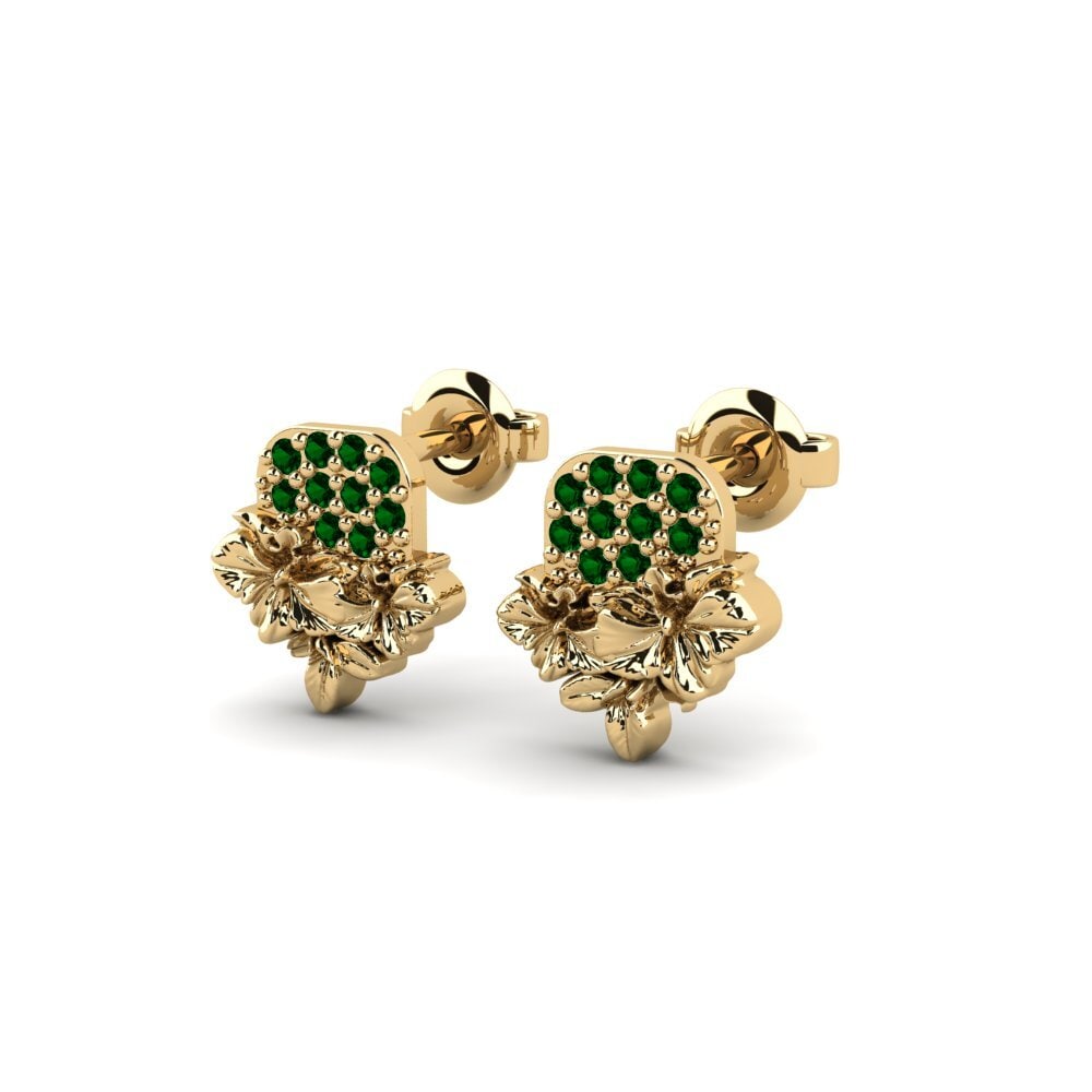 Zircônia Verde Brincos Feminino Chrystie