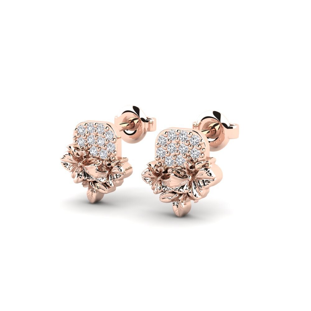 14k Oro Rosa Pendiente de mujer Chrystie