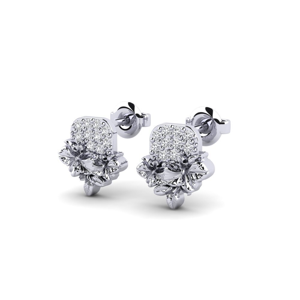 950 Palladium Damen ohrring Chrystie