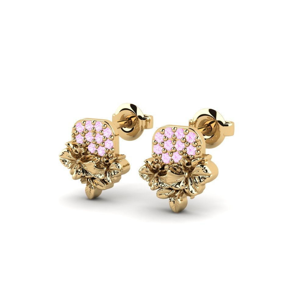 Safira Rosa Brincos Feminino Chrystie