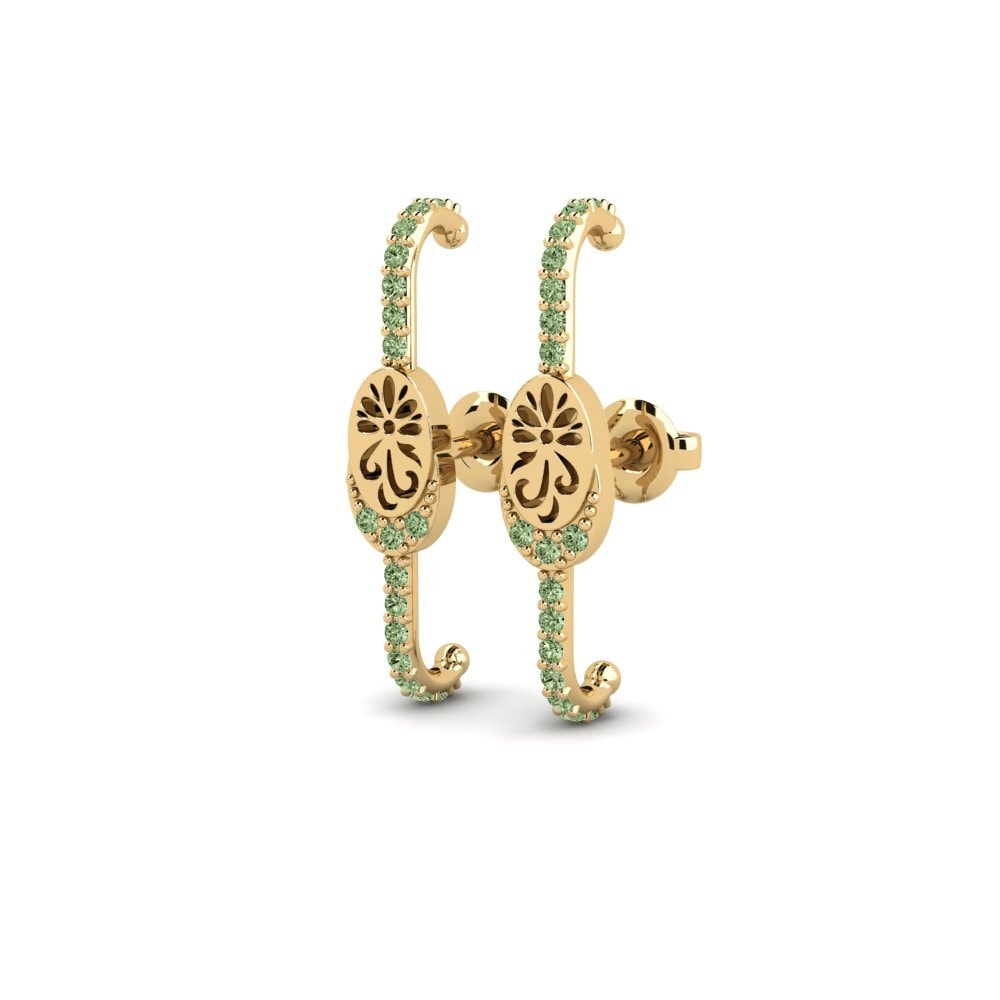 Green Diamond Women's Earring Gladlynt