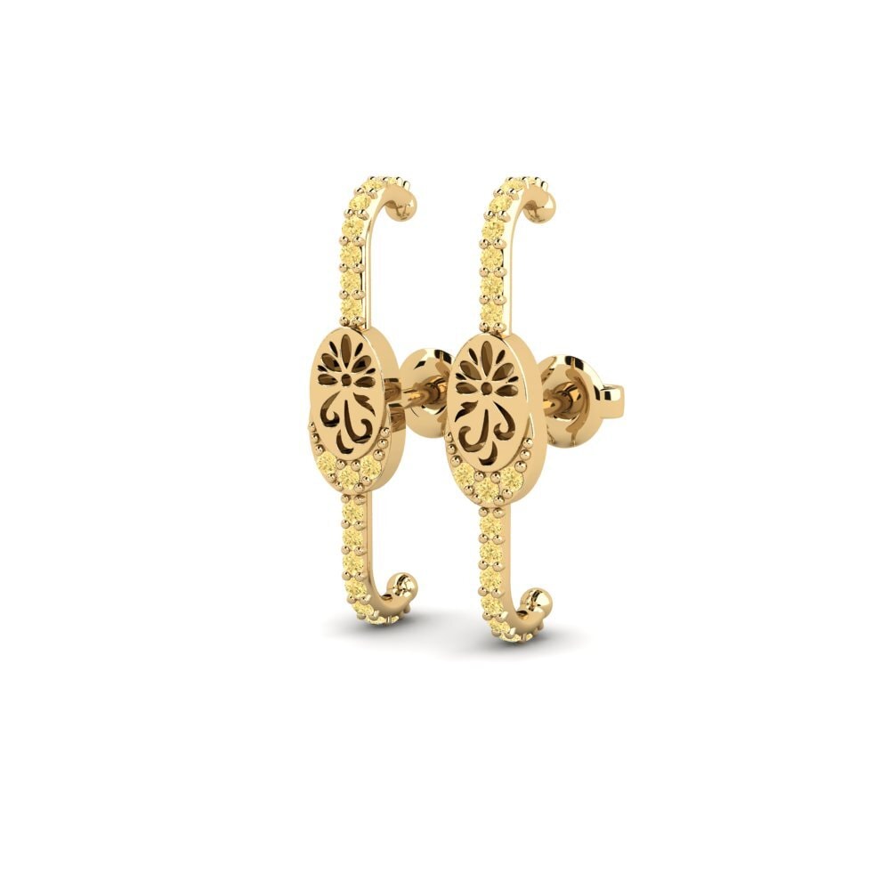 Yellow Diamond Women's Earring Gladlynt