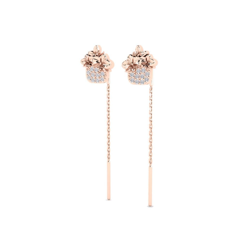 14k Oro Rosa Pendiente de mujer Knightsen