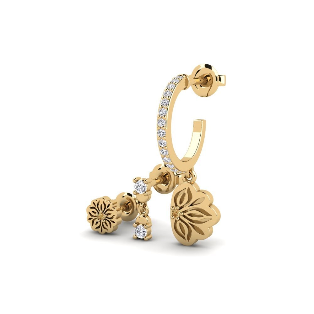 Brown Diamond Women's Earring Kusi - SET