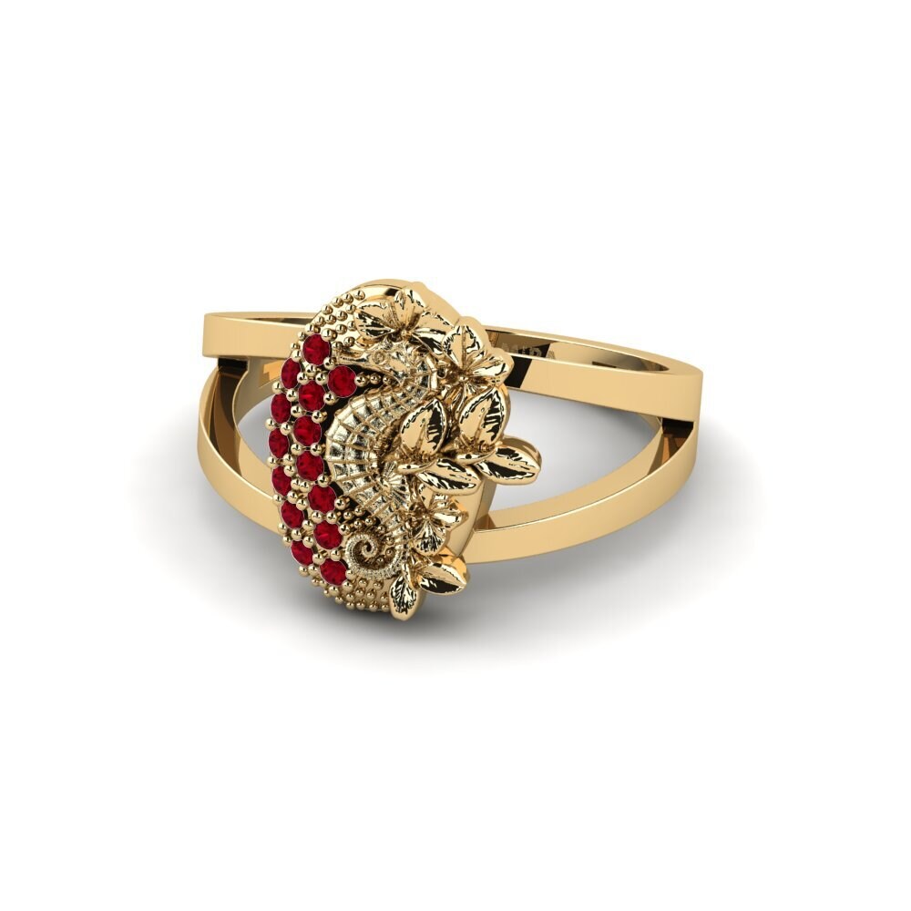 Circonita Roja Anillo Lunera