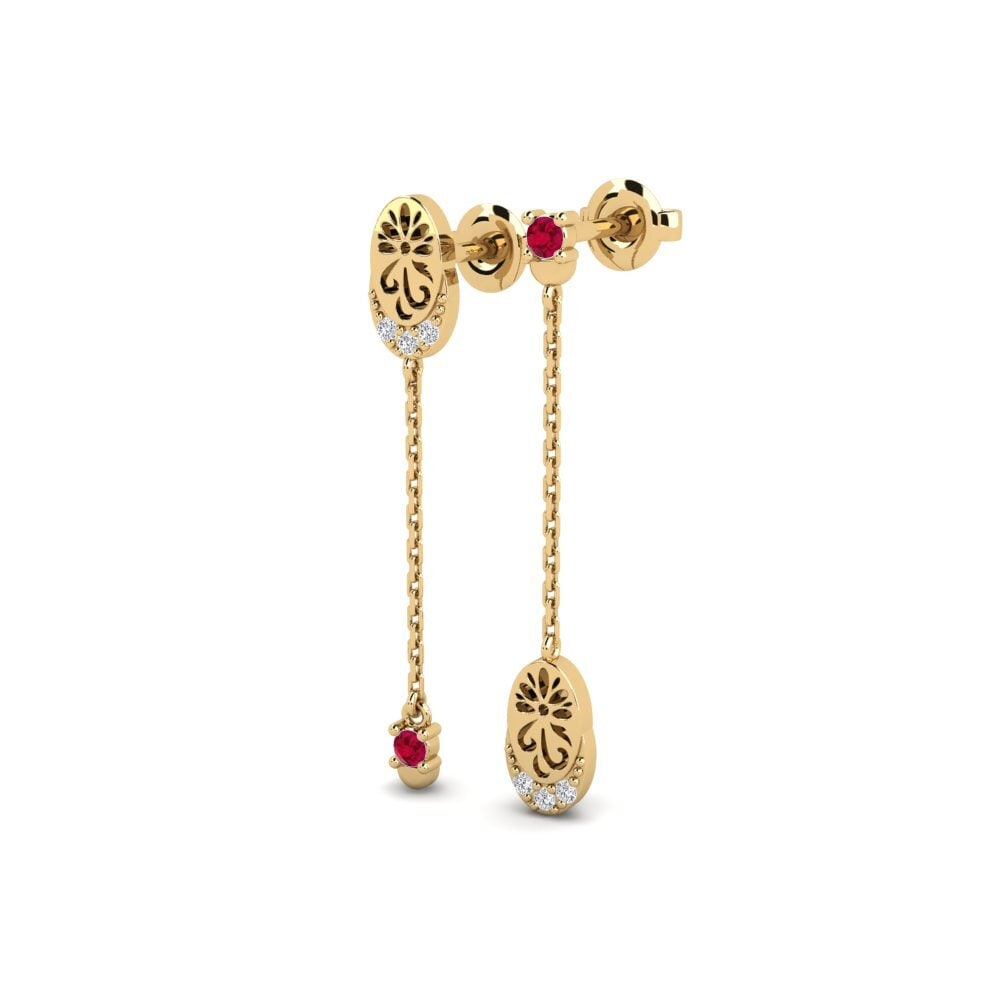 Rubin Damen ohrring Maliket