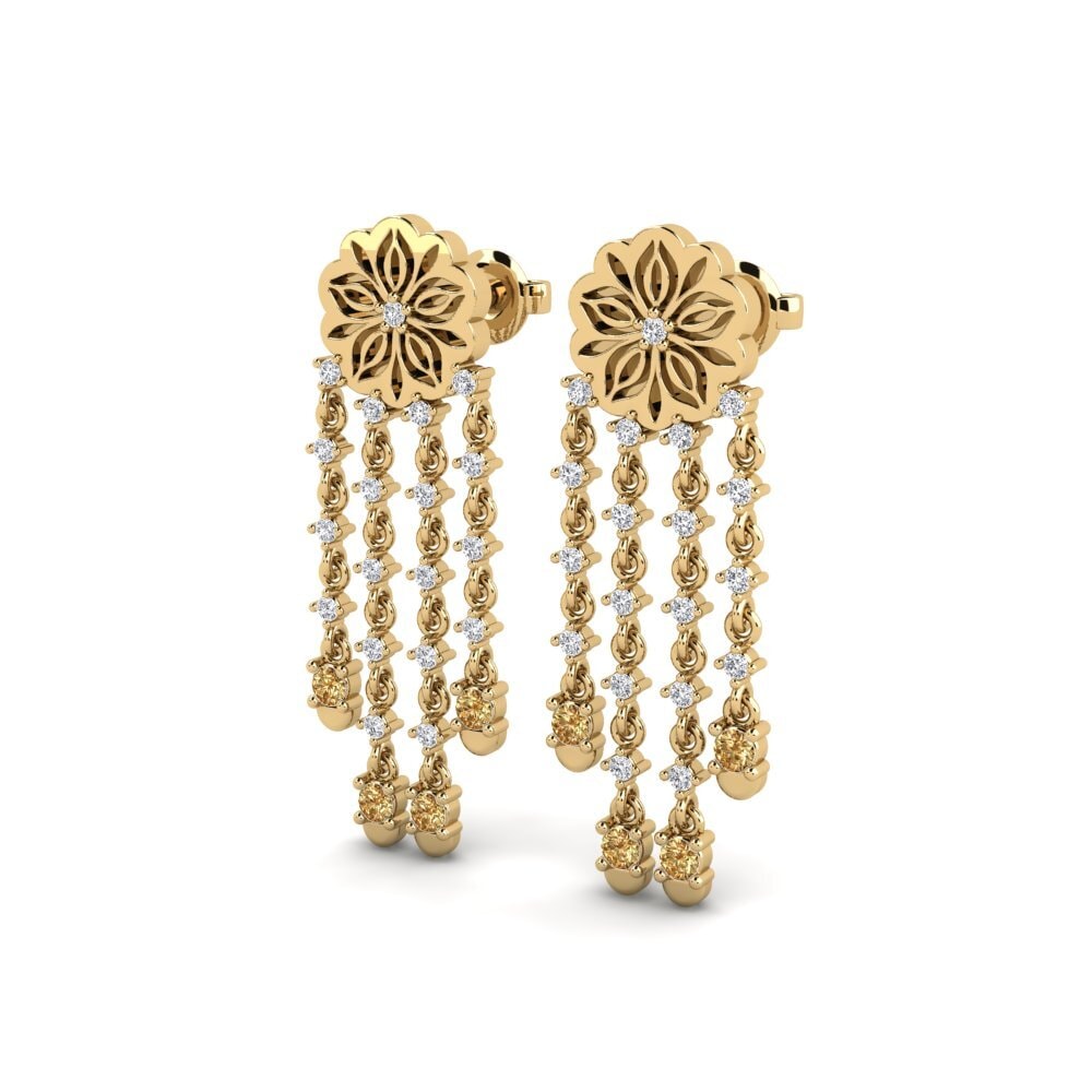 Brown Diamond Women's Earring Maolek